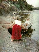 Anders Zorn femme au jupon rouge china oil painting artist